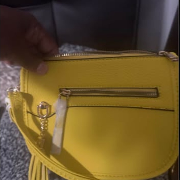 Women’s Luxor Collection Vegan leather small yellow crossbody bag - Picture 7 of 7